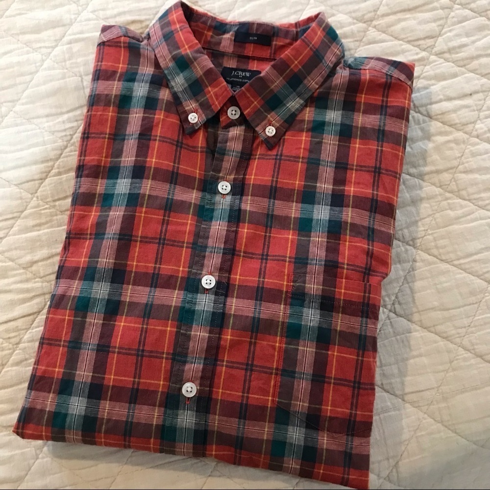 🚤J CREW Plaid Button Down Shirt